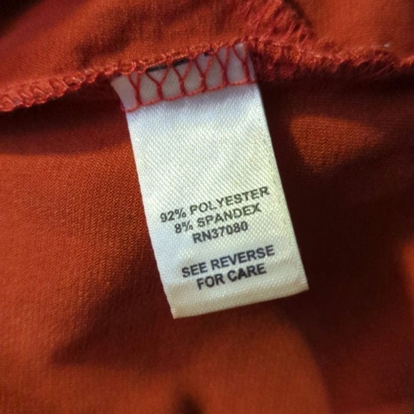 Cato Top Orange Sequins 3/4 Sleeve Mixed Pattern Woman's Size Large Sparkle - Picture 11 of 14